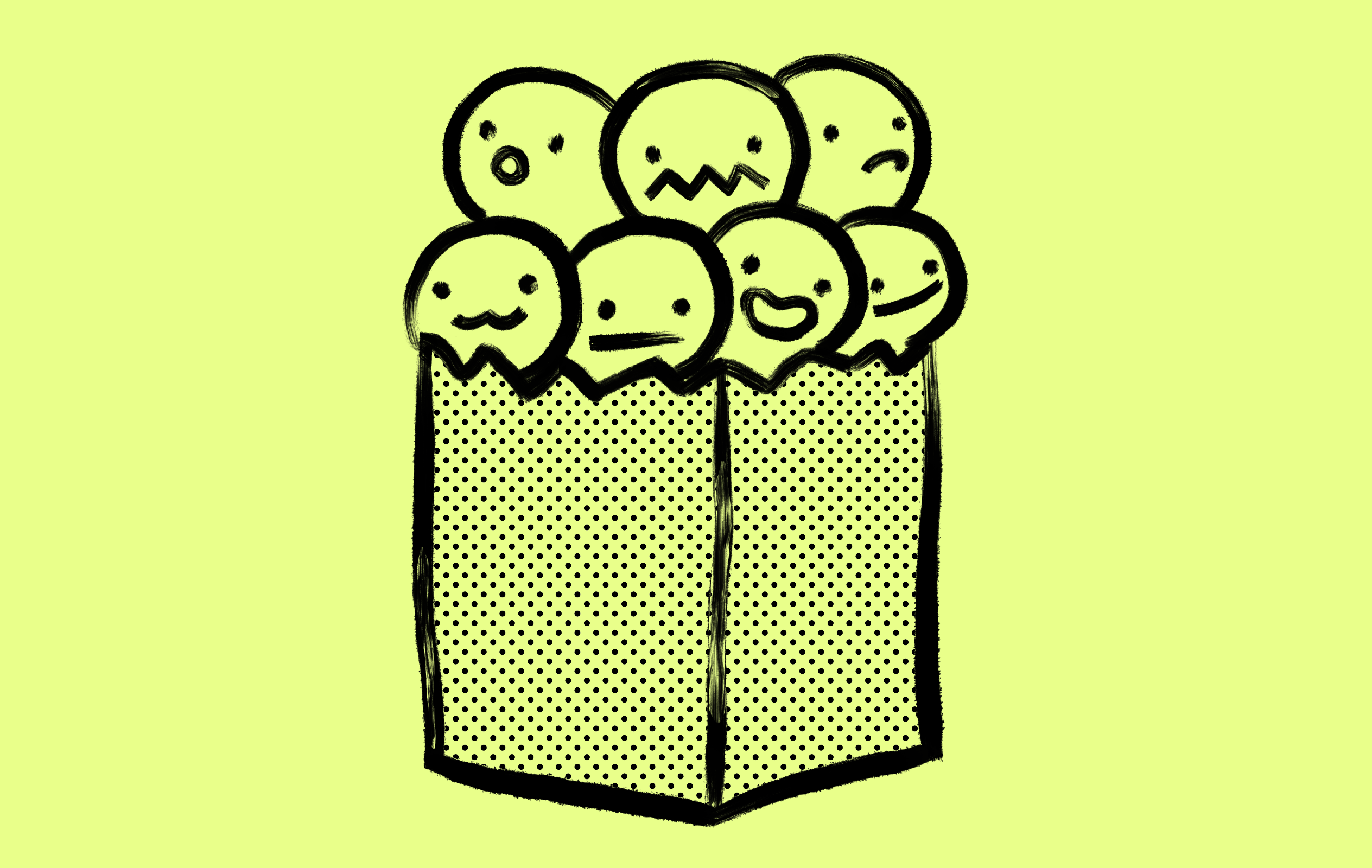 A figure with a door stomach